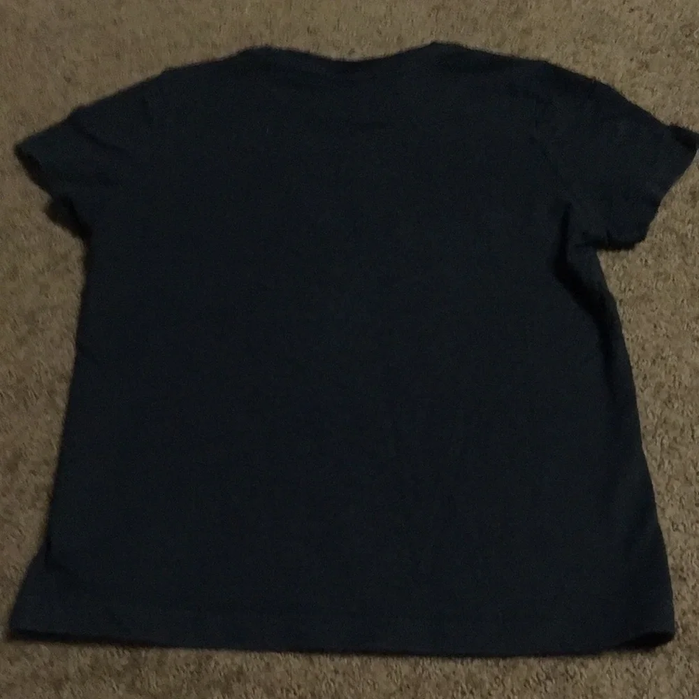 Faded Glory Halloween? girls size 7-8 solid black short sleeve tshirt EUC